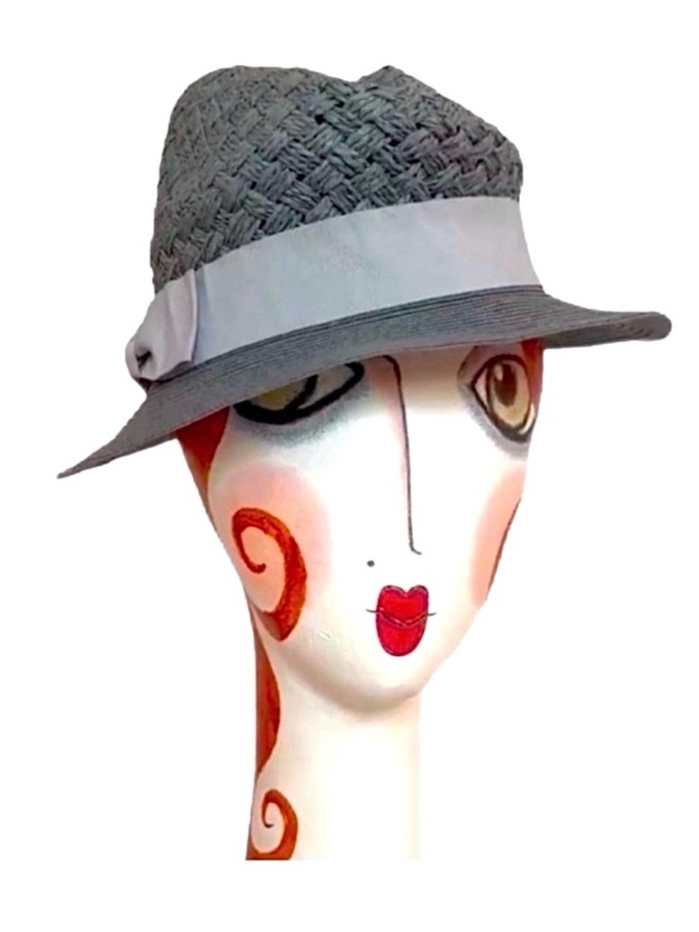 GIOVANNIO of NEW YORK ~ Women hand woven adjustable hat w/ inner paisley print